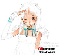  photoshop鼠绘教程打造卡通青春美少女