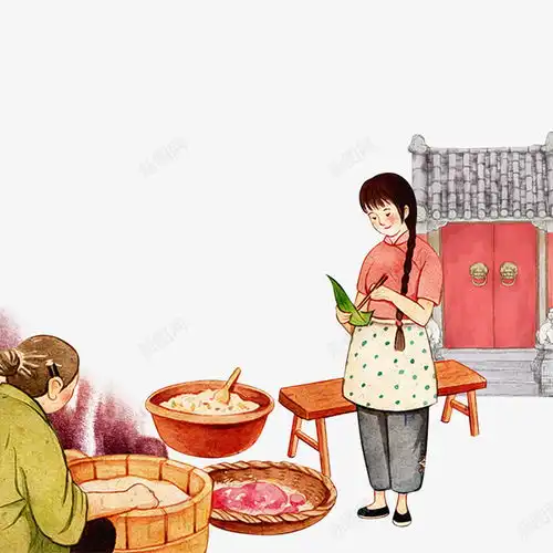  端午节包粽子高清素材平面设计图片免费下载页面网页平面电商创意素材png素材清明节素材