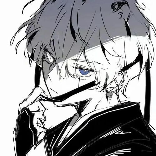  黑色动漫男生头像酷boy