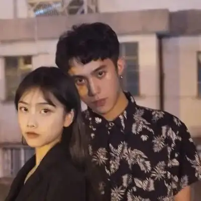  真人情头超甜双人情侣头像