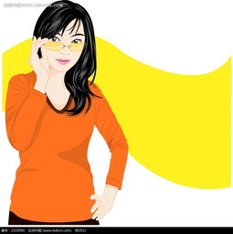  戴黄色墨镜的少女韩国时尚插画ai素材免费下载红动网