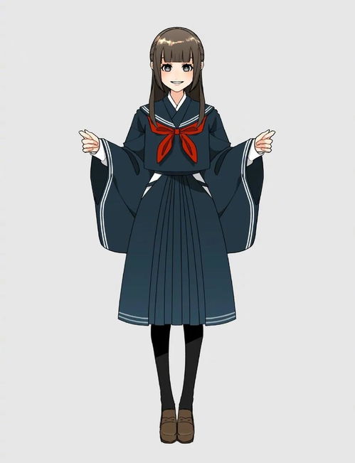  日系动漫头像女孩喜欢的jk制服手绘素材