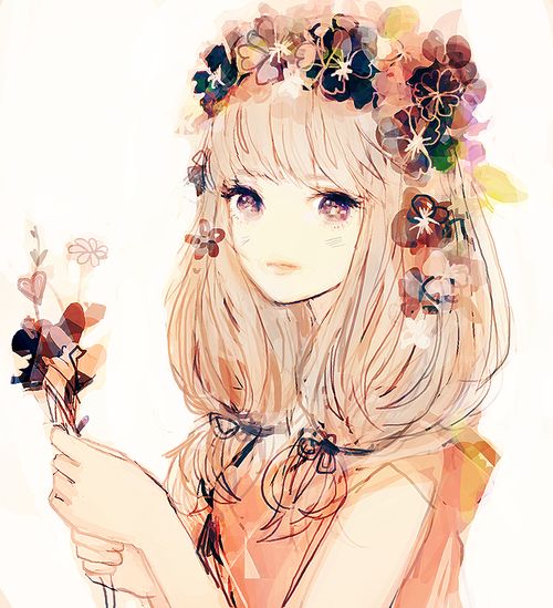 粉色系古风女生头像