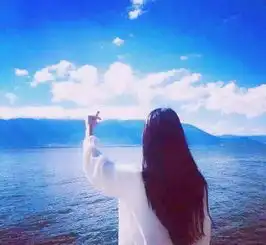 情侣头像背影海边头像