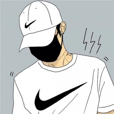  动漫二次元男生戴口罩头像