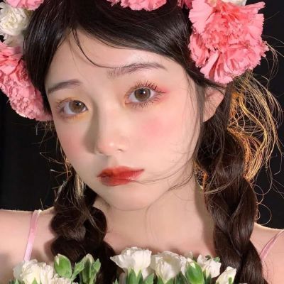  真人女头ins风女生小清新意境