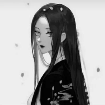  古风黑白女生头像