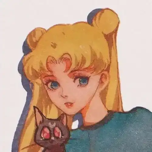 月野兔情侣头像一对唯美