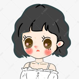  少女白色可爱卡通小清新韩系情侣头像人物素材图片免费下载千库网