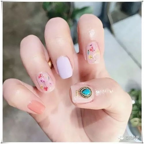  浪漫的干花梦幻的感觉仙气飘飘的干花美甲