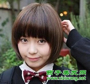  五款学生波波头图片甜美又修颜