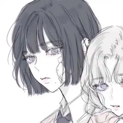 小丑情侣头像一左一右女生闺蜜