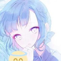  蓝色系列头像卡通女生蓝色系唯美头像
