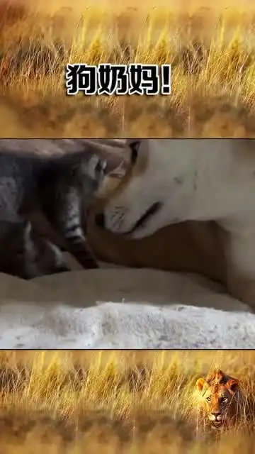  柴犬成为猫咪的奶妈,照顾两只可怜的猫咪孤儿