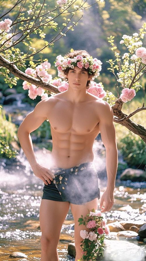  神秘仙境中的唯美男子