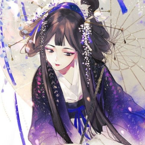  唯美古风女生头像细雪落满红屋顶,他逾南山,我老江南