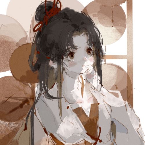 女生头像手绘古风动漫女生头像