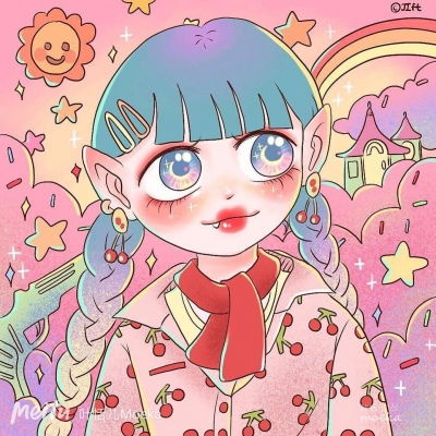  季清少女心仙气闪闪个性手绘卡通动漫头像我要个性网