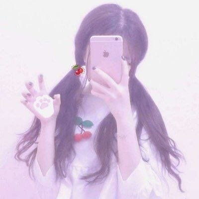  少女心头像粉色小清新真人和二次元女生头像