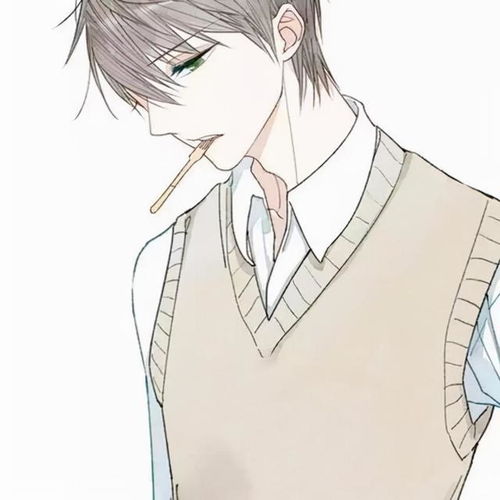 男生头像冷酷帅气侧脸动