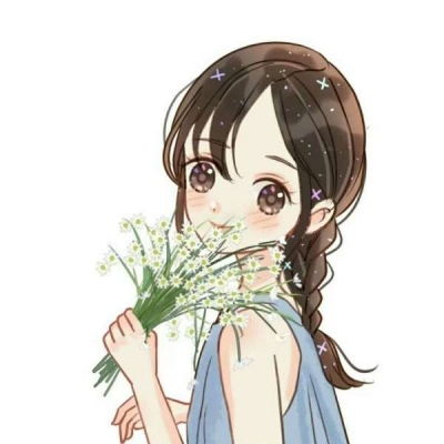  女生头像可爱呆萌,全部是真人手绘系卡通图片