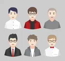  创意男子半身像
