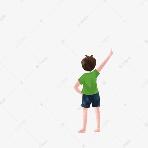  卡通小男孩背影免抠图素材图片免费下载千库网