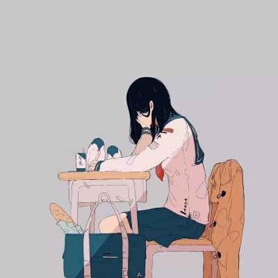  动漫背影头像女生,高清孤独抑郁的图片动漫女生背影头像