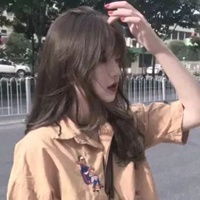  橙色qq头像小清新橙色女生qq头像