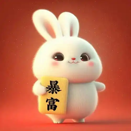  2023新年兔子头像,可爱吉祥红色带字祝福图片