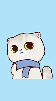  手机壁纸卡通猫狗一左一右