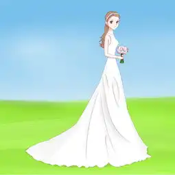  情人节穿婚纱手捧花女孩图片素材其他格式下载其他大全