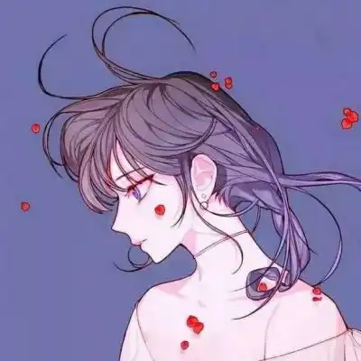  高清动漫情头一男一女高冷分开图片