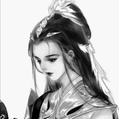  古风黑白女生头像