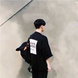 小清新男生头像背影