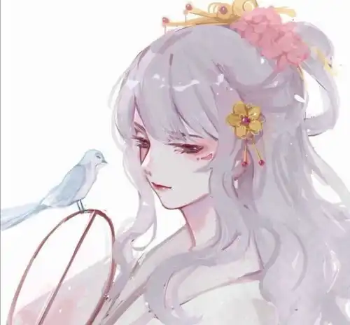  古风动漫女头盐于律己,甜以待人