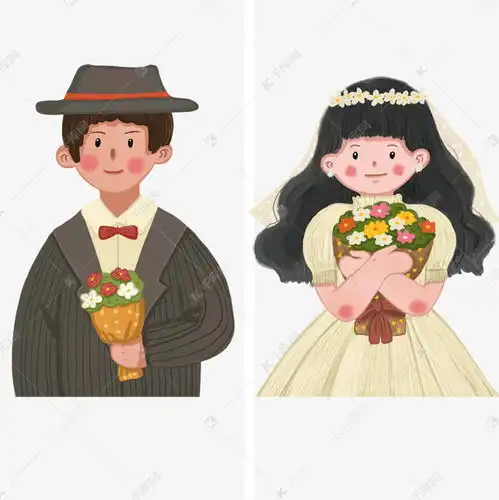 婚纱情侣头像一男一女公