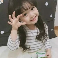  韩国剪刘海小女孩头像韩系刘海可爱小女孩头像