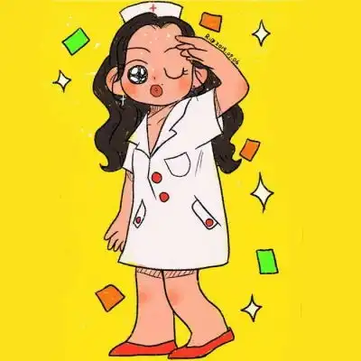 可爱卡通手绘小女孩微信头像