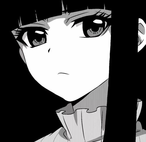  动漫黑白女生头像