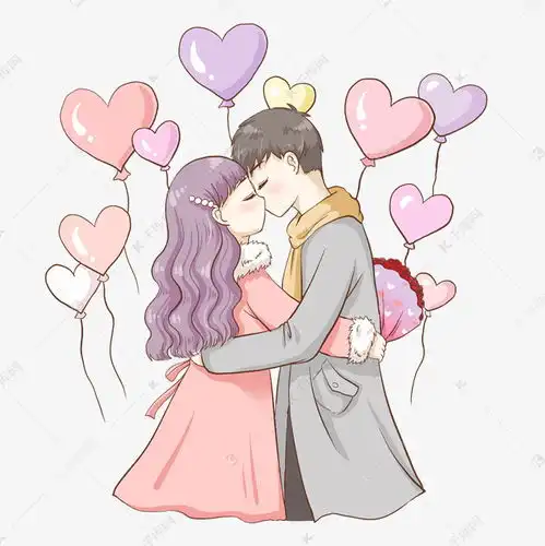  情人节男生女生情侣接吻素材图片免费下载千库网