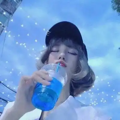 情侣头像蓝色系一对厨房