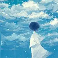 情侣蓝色背景头像