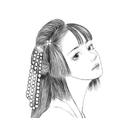  古风漫画头像女妖艳冷酷少女古风动漫头像
