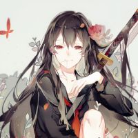  萌萌哒可爱女生头像挽歌半夏的伤感动漫插画系qq头像