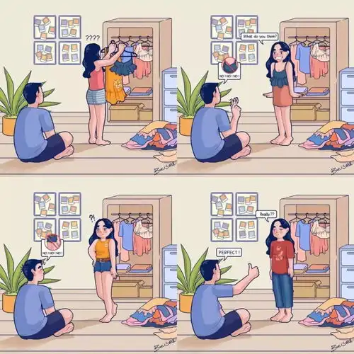  一组小污甜的情侣插画,在ins上治愈了几十万的单身狗