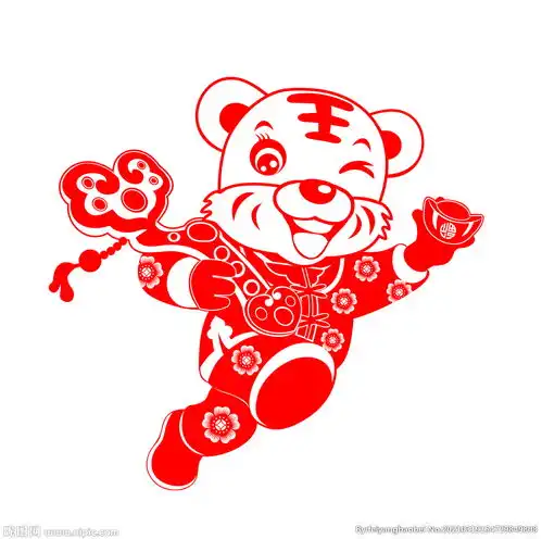  虎年剪纸图片