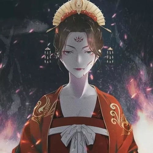 动漫头像女生古风红衣美