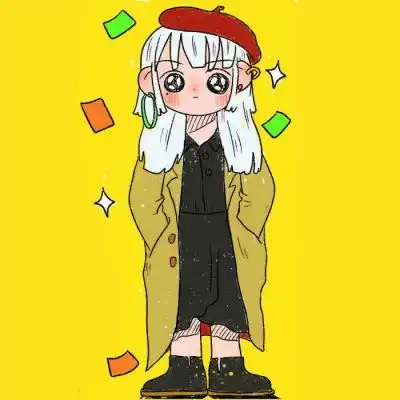  可爱卡通手绘小女孩微信头像