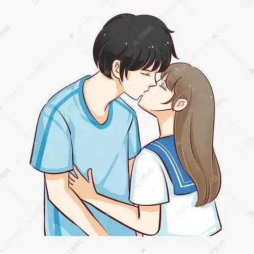  二次元情侣接吻素材图片免费下载千库网
